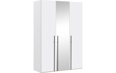 Goossens Kledingkast Easy Storage Ddk, Kledingkast 153 cm breed, 220 cm hoog, 2x draaideur en 1x spiegel draaideur midden