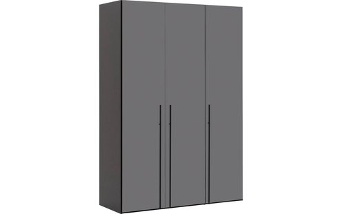 Goossens Kledingkast Easy Storage Ddk, Kledingkast 153 cm breed, 220 cm hoog, 3x glas draaideur