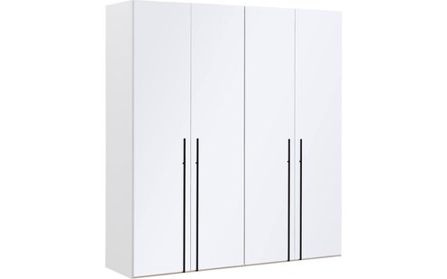 Goossens Kledingkast Easy Storage Ddk, Kledingkast 203 cm breed, 220 cm hoog, 4x glas draaideur