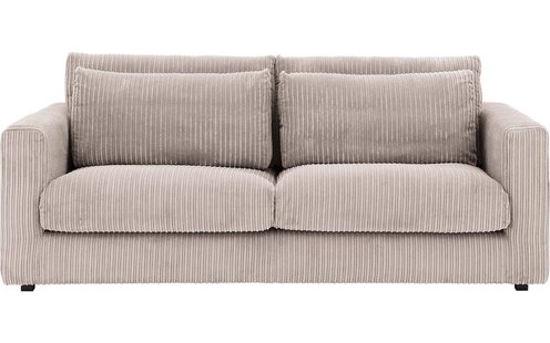 Goossens Bank Ravenia bruin, stof, 3-zits, stijlvol landelijk