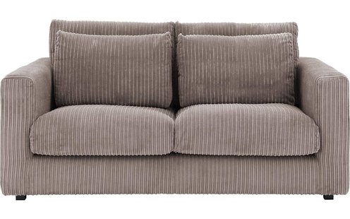 Goossens Bank Ravenia bruin, stof, 2-zits, stijlvol landelijk