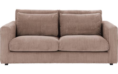 Goossens Bank Ravenia bruin, stof, 2,5-zits, stijlvol landelijk