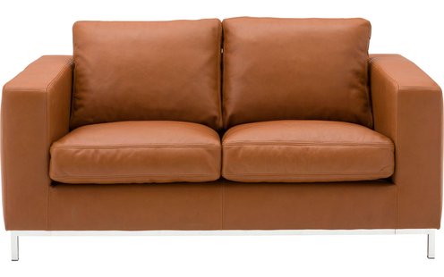 Goossens Excellent Bank Massimo cognac, leer, 2-zits, urban industrieel