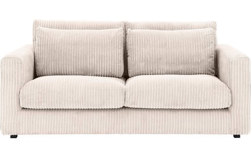 Goossens Bank Ravenia beige, stof, 2,5-zits, stijlvol landelijk