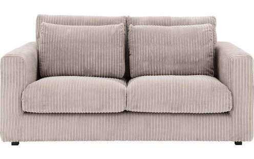 Goossens Bank Ravenia bruin, stof, 2-zits, stijlvol landelijk