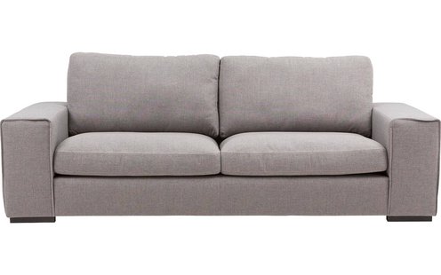 Goossens Excellent Bank Morceau In Stof lichtgrijs, stof, 3-zits, urban industrieel