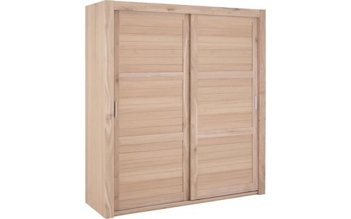 Goossens Excellent Kledingkast Duo Stripe, 200 cm breed, 223 cm hoog, 2 x 3 houtpaneel schuifdeuren
