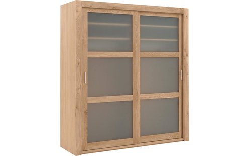 Goossens Excellent Kledingkast Duo, 200 cm breed, 223 cm hoog, 2 x 3 glaspaneel schuifdeuren