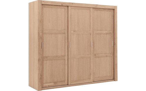 Goossens Excellent Kledingkast Duo, 248 cm breed, 223 cm hoog, 3 x 3 houtpaneel schuifdeuren