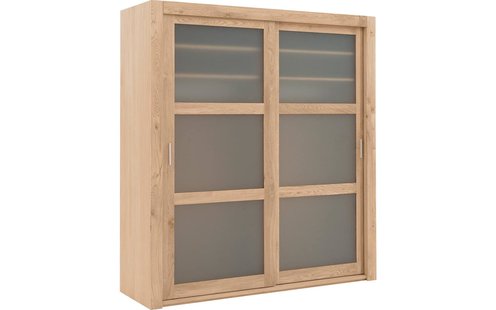 Goossens Excellent Kledingkast Duo, 200 cm breed, 223 cm hoog, 2 x 3 glaspaneel schuifdeuren