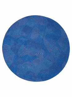 Louis de Poortere - Coral Meditation 9225 Blue Lagoon Rond - 240 rond Vloerkleed
