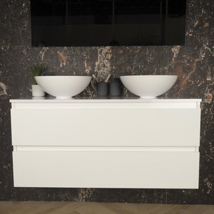 ACTIE BWS Badmeubel | Paris | Hoogglans Wit | 120 cm | met topplaat