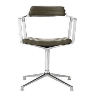 Vipp 452 Stoel Bosco Leder / Gepolijst Aluminium