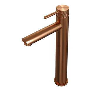 Wastafelmengkraan Brauer Copper Carving Coldstart Opbouw Hoog Ronde Hendel Geborsteld Koper PVD PVD Wastafelmengkraan Brauer Copper Carving Coldstart Opbouw Hoog Ronde Hendel Geborsteld Koper PVD PVD