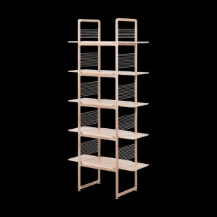 Muse room divider houten boekenkast whitewash - 216 cm
