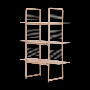 Muse room divider houten boekenkast whitewash - 140 cm