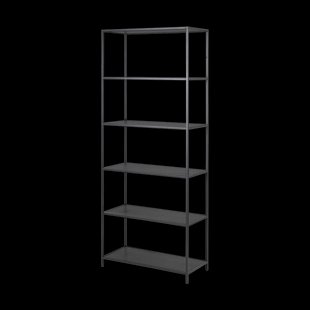 Vic houten staande boekenkast zwart - 77 x 185 cm