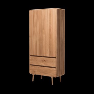 Fawn wardrobe houten kledingkast naturel - 200 x 90 cm