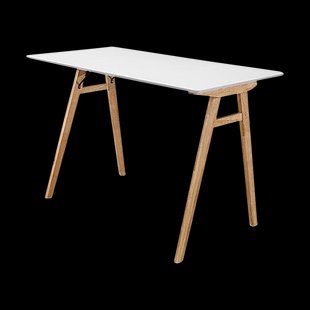 Rover houten bureau wit - houten onderstel - 120 x 60 cm