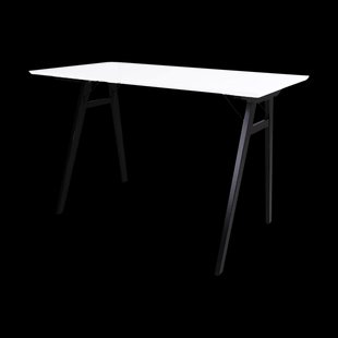 Rover houten bureau wit - zwart houten onderstel - 120 x 60 cm