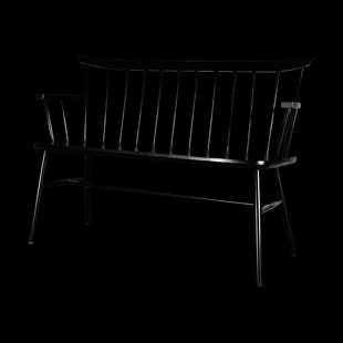 Laura houten eetkamerbank zwart gebeitst