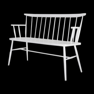 Laura houten eetkamerbank wit