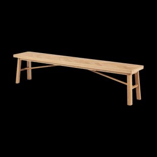 Gwen houten eetkamerbank naturel visgraat - 200 cm