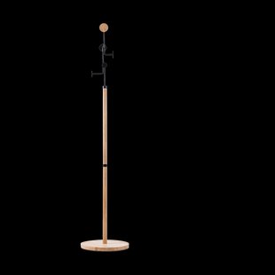 Hook coat stand houten staande kapstok black - 170 cm