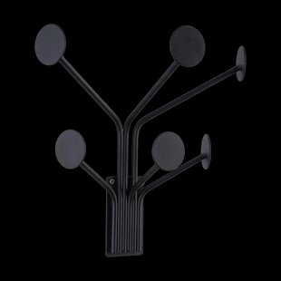 Dots wandkapstok zwart