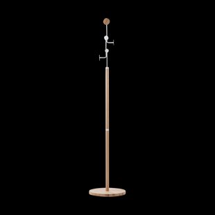 Hook coat stand houten staande kapstok white - 170 cm