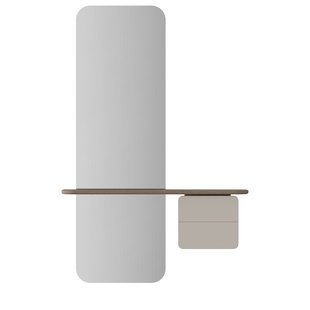 One More Look spiegel pearl white - met houten kastje One More Look spiegel pearl white - met houten kastje