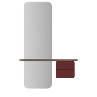 One More Look spiegel ruby red - met houten kastje