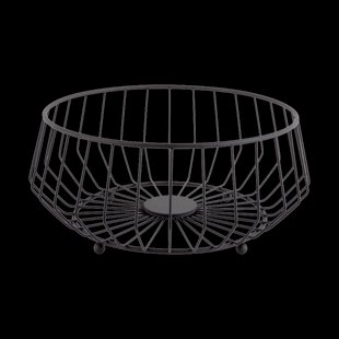 Linea fruitmand zwart - Ø 34 cm