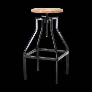 Hoge draaibare kruk zwart - in hoogte verstelbaar