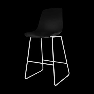 Nino-Pip barkruk zwart - wit onderstel - 65 cm