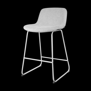 Nino-Mats barkruk lichtgrijs - wit onderstel - 65 cm