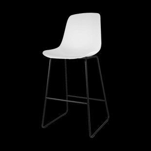 Nino-Pip barkruk wit - zwart onderstel - 75 cm