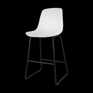 Nino-Pip barkruk wit - zwart onderstel - 65 cm Nino-Pip barkruk wit - zwart onderstel - 65 cm
