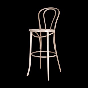 Vienna Thonet No. 18 houten barkruk whitewash - 75 cm