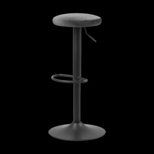 Emma velvet barkruk donkergrijs - 80 cm