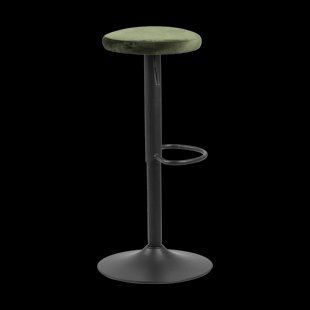 Emma velvet barkruk donkergroen - 80 cm