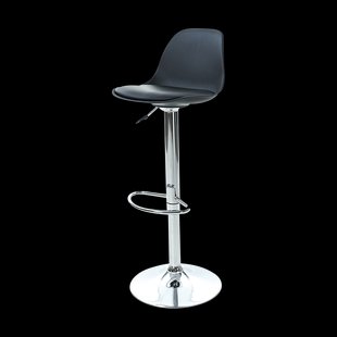 Fuerta draaibare barkruk zwart - chroom onderstel