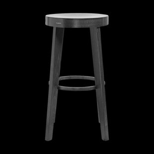 Fico houten barkruk zwart gebeitst - 75 cm