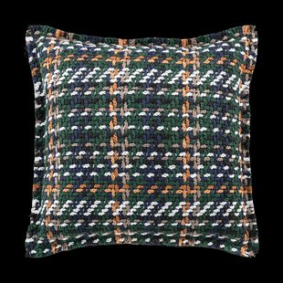 Florine sierkussen donkergroen geruit - 45 x 45 cm