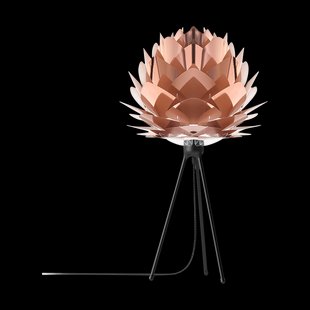 Silvia Mini tafellamp copper - met tripod zwart - Ø 32 cm