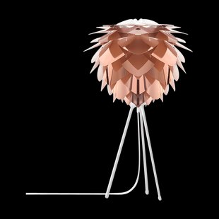 Silvia Mini tafellamp copper - met tripod wit - Ø 32 cm