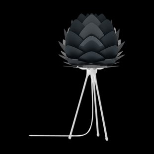 Aluvia Mini tafellamp anthracite grey  - met tripod wit - Ø 40 cm