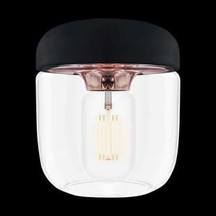 Acorn lampenkap zwart met copper -  Ø 14 cm