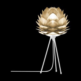 Silvia Mini tafellamp brushed brass - met tripod wit - Ø 32 cm