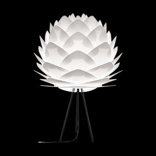 Silvia Medium tafellamp white - met tripod zwart - Ø 50 cm